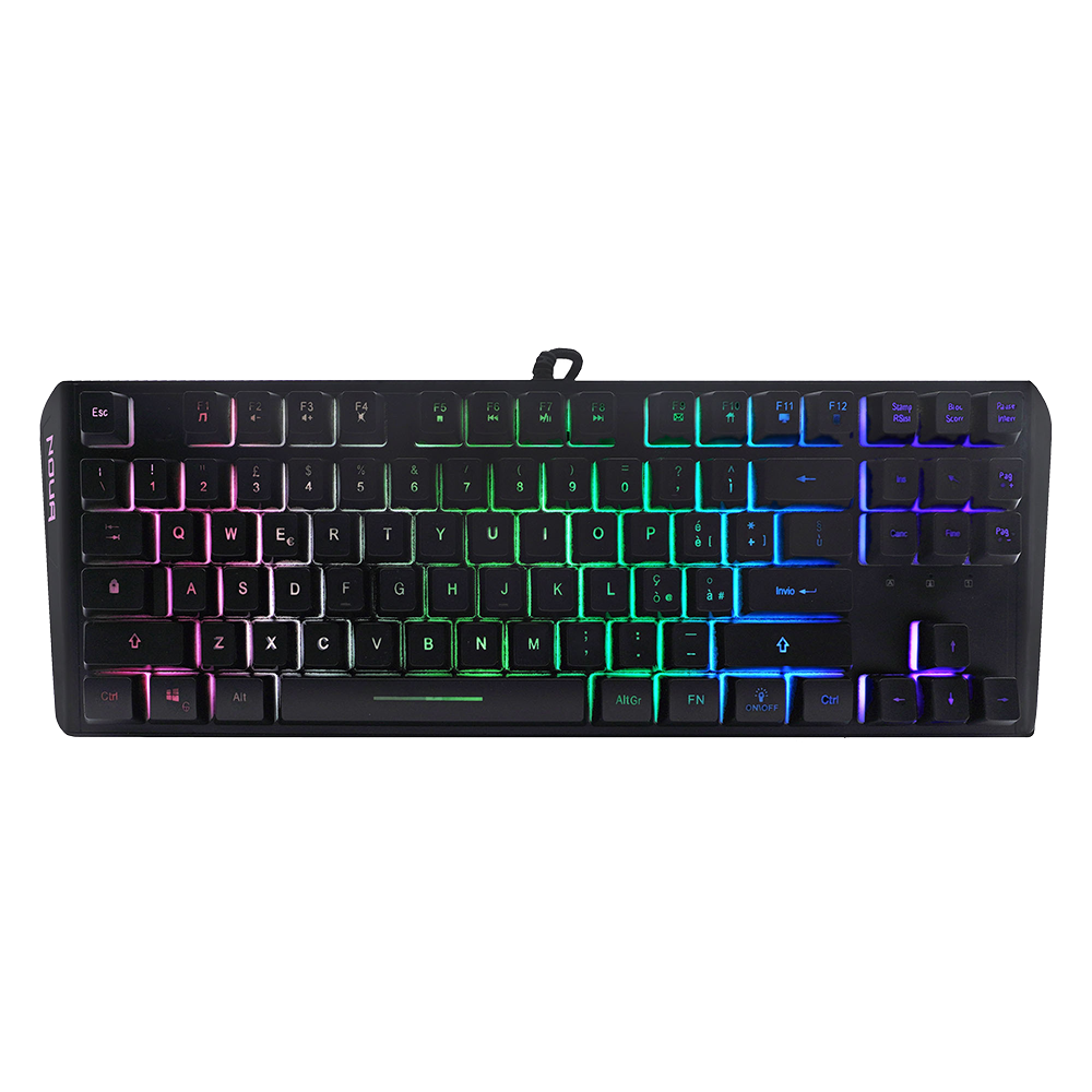 Noua Cosmo – Tastiera Gaming Semi-Meccanica RGB 87 Tasti (Layout IT)