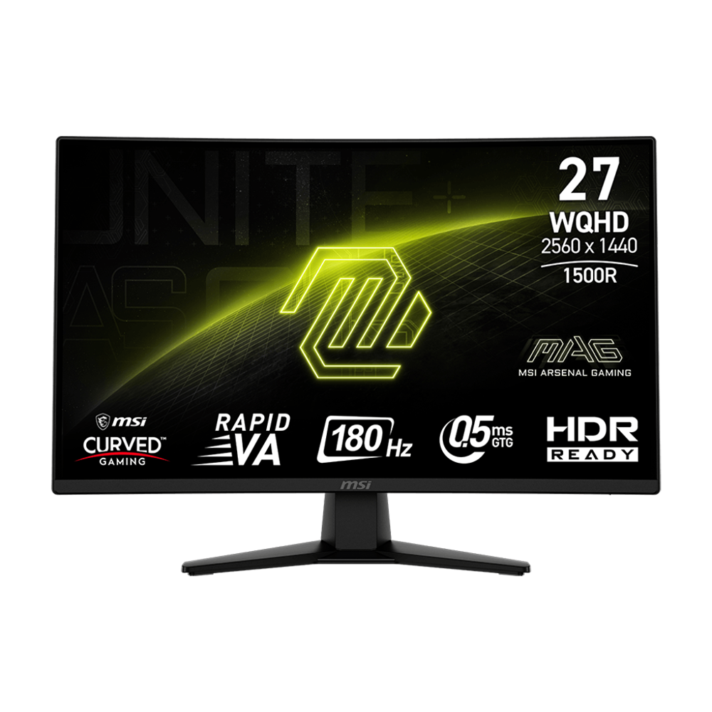 MSI MAG 274CQF – Monitor Gaming Curvo 27" 2560×1440 WQHD, 180Hz, Rapid VA, 1ms, Adaptive-SYNC