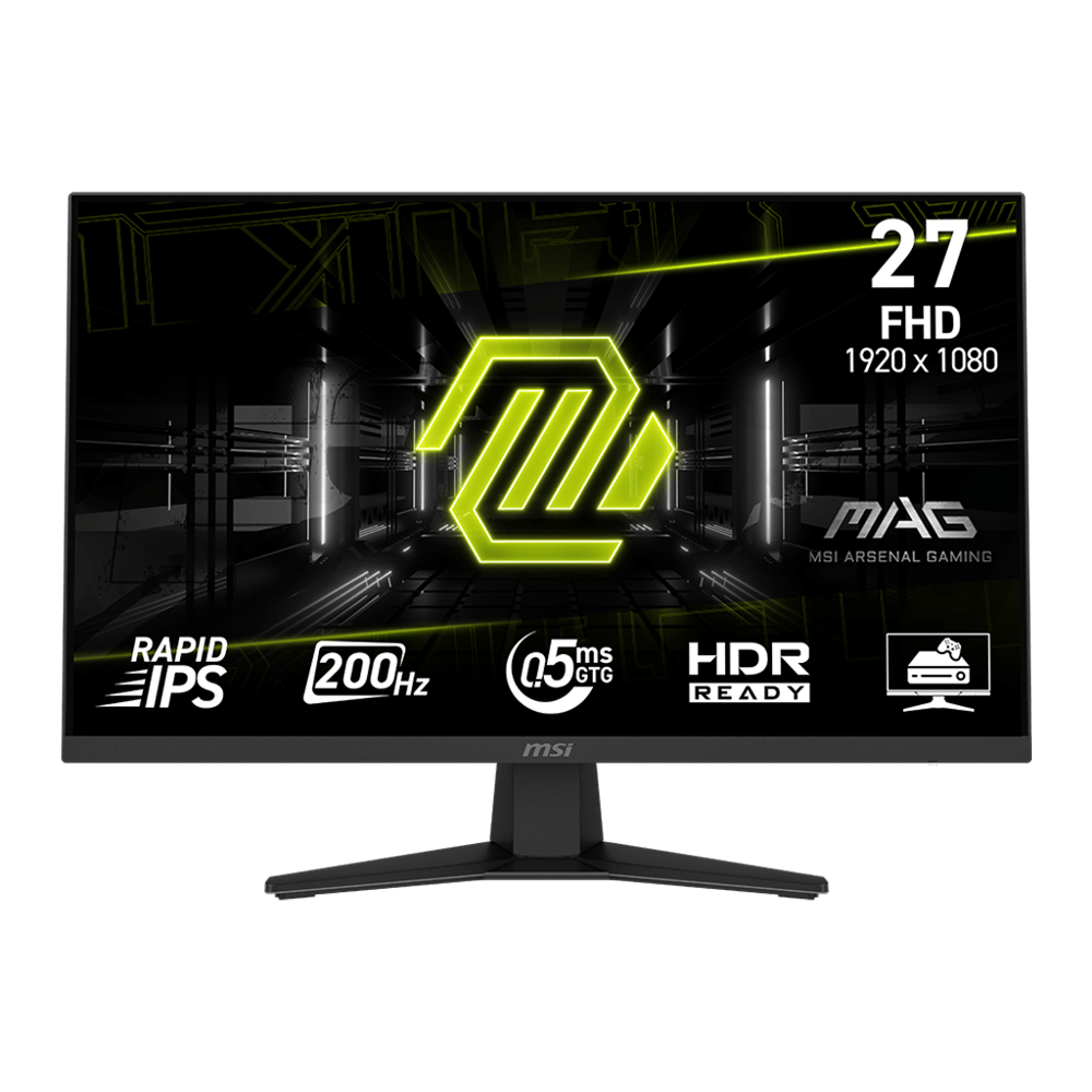 Monitor Gaming MSI MAG 274F 27" IPS Full HD 1920x1080, 200Hz, 0.5ms, Adaptive Sync, HDR Ready, HDMI/DP, Anti-Glare