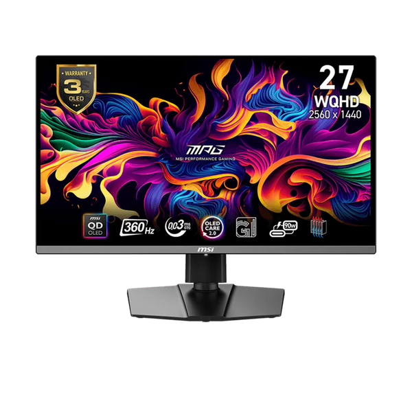 Monitor Gaming MSI MPG 271QRX QD-OLED 27" WQHD 2560x1440 360Hz 0.03ms GtG HDR True Black 400 HDMI 2.1 DP 1.4a FreeSync Premium Pro