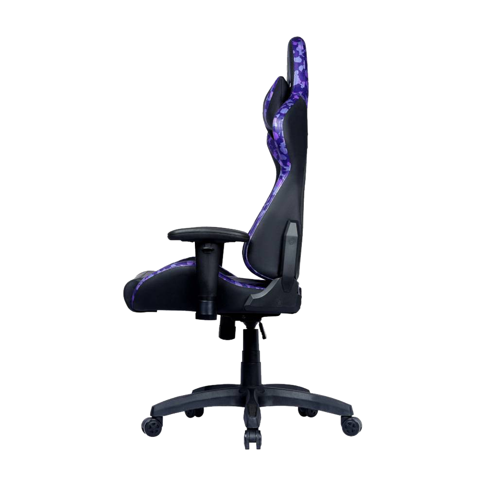 Sedia Gaming Cooler Master Caliber R1S Purple Camo – Ergonomica Reclinabile 180° con Supporto Lombare