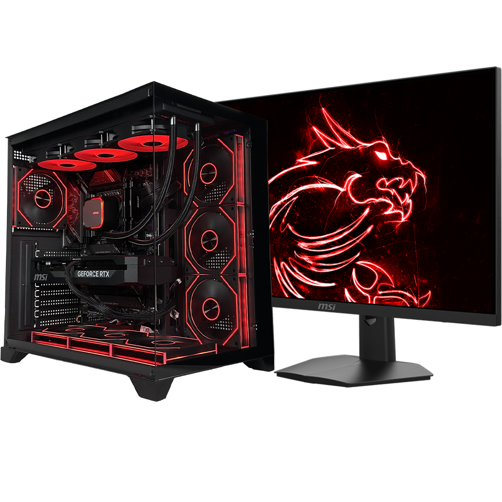 EGEMONE V13 - Pc gaming Ryzen 5 9600X, RX 9060 XT 16GB, Ram 32Gb 6000Mhz Ddr5, SSD NVMe 1000Gb, Dissipatore a Liquido 360mm, Monitor Gaming MSI MAG 274F 27", Windows 11 Pro