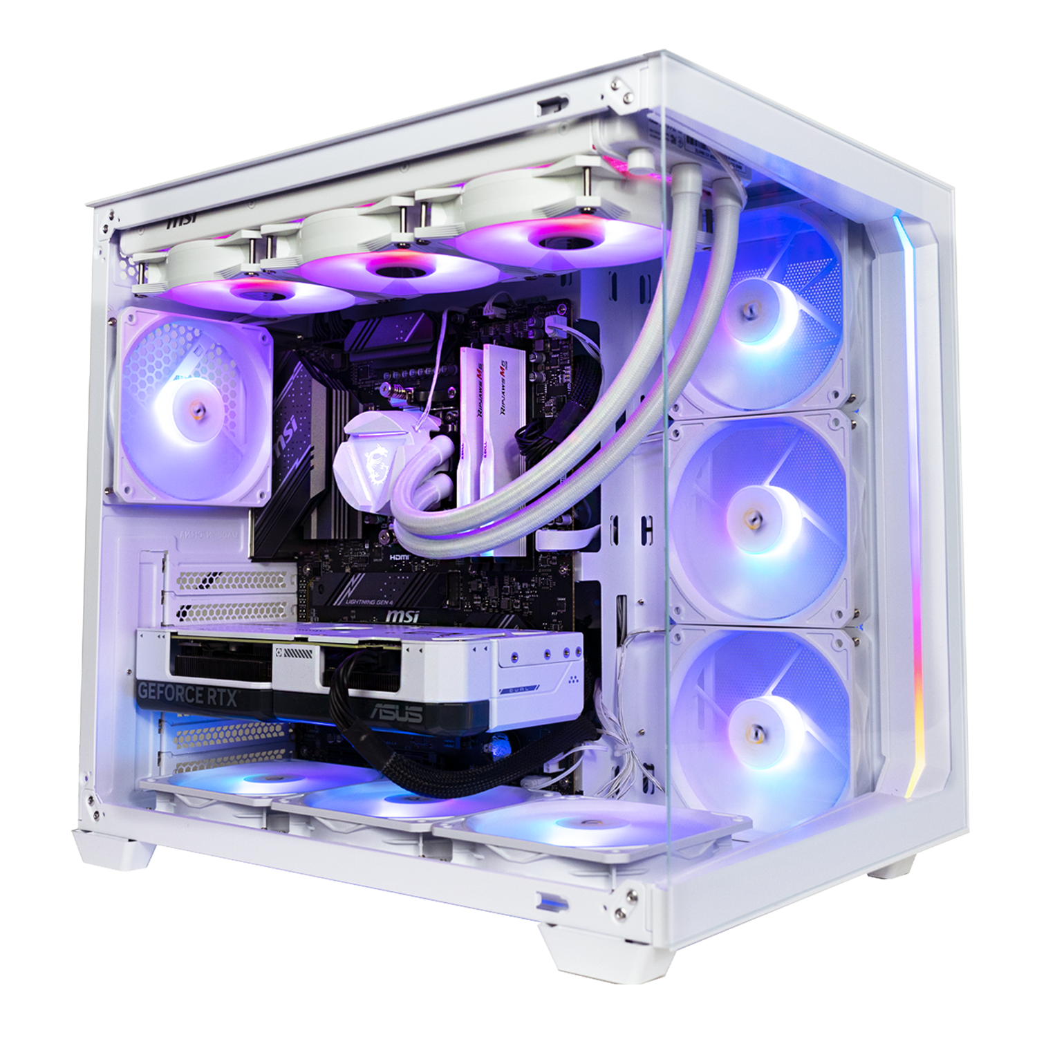 TITANO PS1 - Pc gaming Intel i9 14900K, RTX 5080 16Gb WHITE, Ram 32Gb Ddr5 6000Mhz WHITE, SSD NVMe 2000 Gb, Wifi, Dissipatore a Liquido 360mm WHITE, Windows 11 Pro