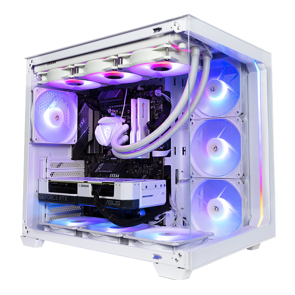 TITANO PS1 - Pc gaming Intel i9 14900K, RTX 5080 16Gb WHITE, Ram 32Gb Ddr5 6000Mhz WHITE, SSD NVMe 2000 Gb, Wifi, Dissipatore a Liquido 360mm WHITE, Windows 11 Pro