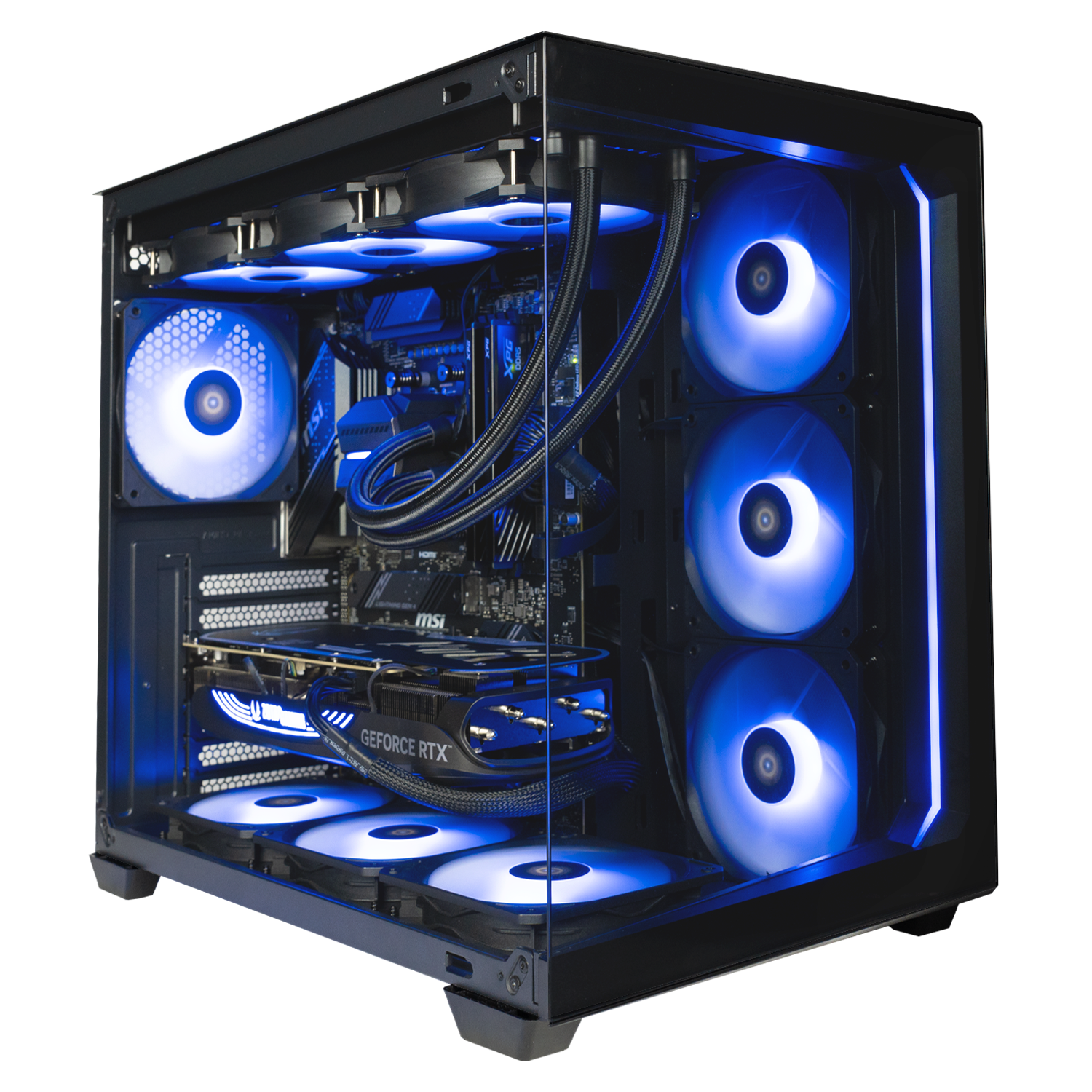 TITANO P5 - Pc gaming Intel i9 14900K, RTX 5070 12GB, Ram 32Gb 6000Mhz Ddr5, SSD NVMe 1000Gb, Dissipatore a Liquido 360mm, Monitor Gaming Curvo 27" 2560×1440 WQHD 180Hz 274CQF, Windows 11 Pro