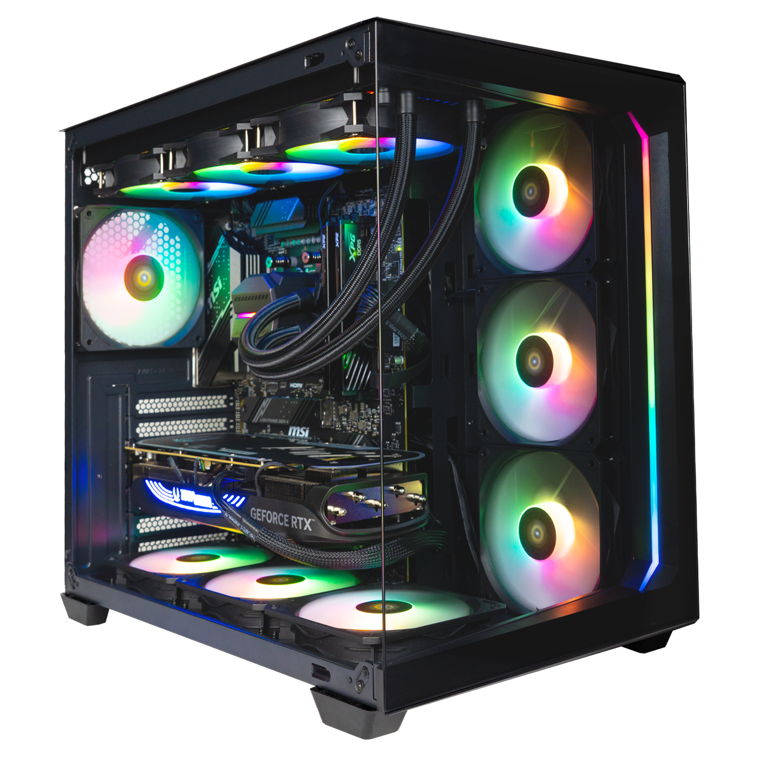 TITANO P5 - Pc gaming Intel i9 14900K, RTX 5070 12GB, Ram 32Gb 6000Mhz Ddr5, SSD NVMe 1000Gb, Dissipatore a Liquido 360mm, Monitor Gaming Curvo 27" 2560×1440 WQHD 180Hz 274CQF, Windows 11 Pro