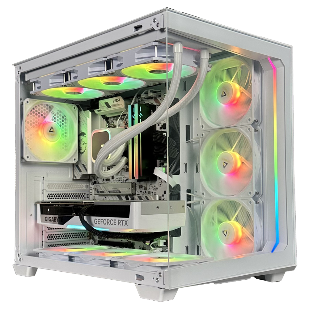 TITANO PS1 - Pc gaming Intel i9 14900K, RTX 5080 16Gb WHITE, Ram 32Gb Ddr5 6000Mhz, SSD NVMe 1000 Gb, Wifi, Dissipatore a Liquido 360mm WHITE, Windows 11 Pro