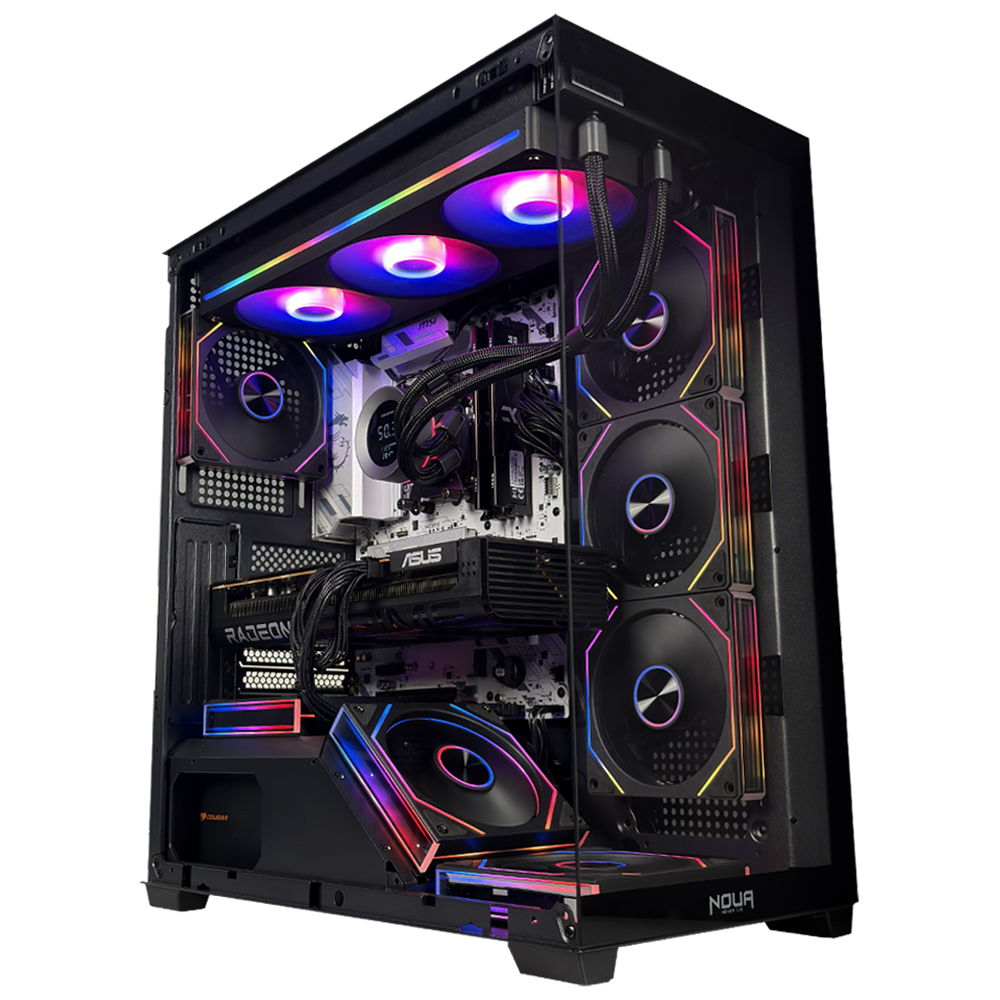 TITANO V1 EVO - Pc gaming Ryzen 7 9800X3D, RX 9070 XT 16GB, Ram 32Gb 6000Mhz Ddr5, SSD NVMe 1000Gb, Dissipatore a Liquido IPS 360mm, Windows 11 Pro