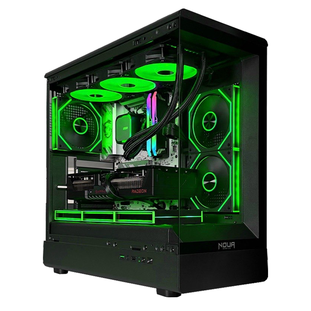 TITANO V1 - Pc gaming Ryzen 7 9800X3D, RX 9070 XT 16GB, Ram 32Gb 6000Mhz Ddr5, SSD NVMe 1000Gb, Dissipatore a Liquido 360mm, Windows 11 Pro