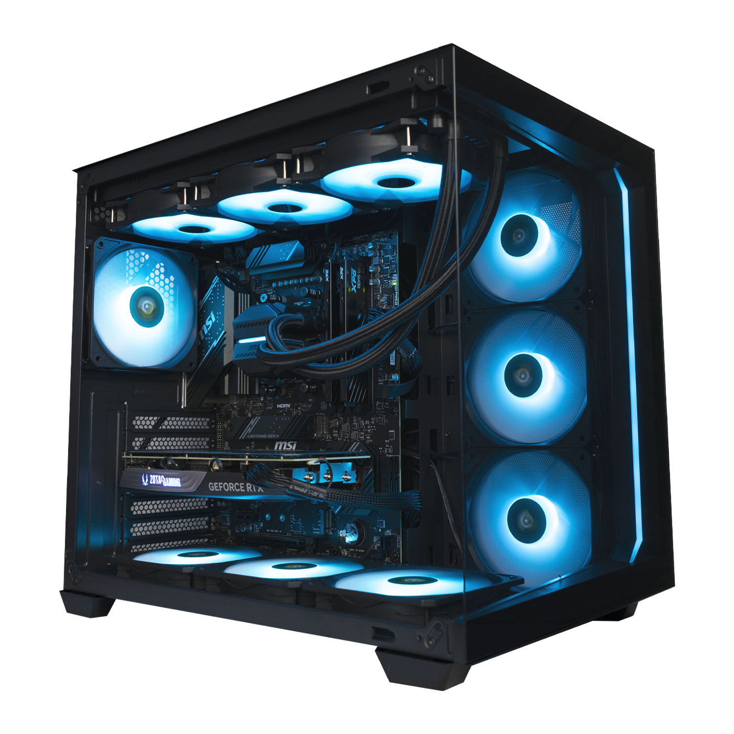 TITANO V7 - Pc gaming Ryzen 7 7800X3D, RTX 5070 Ti 16GB, Ram 32Gb 6000Mhz Ddr5, SSD NVMe 2000Gb, Dissipatore a Liquido 360mm, Windows 11 Pro