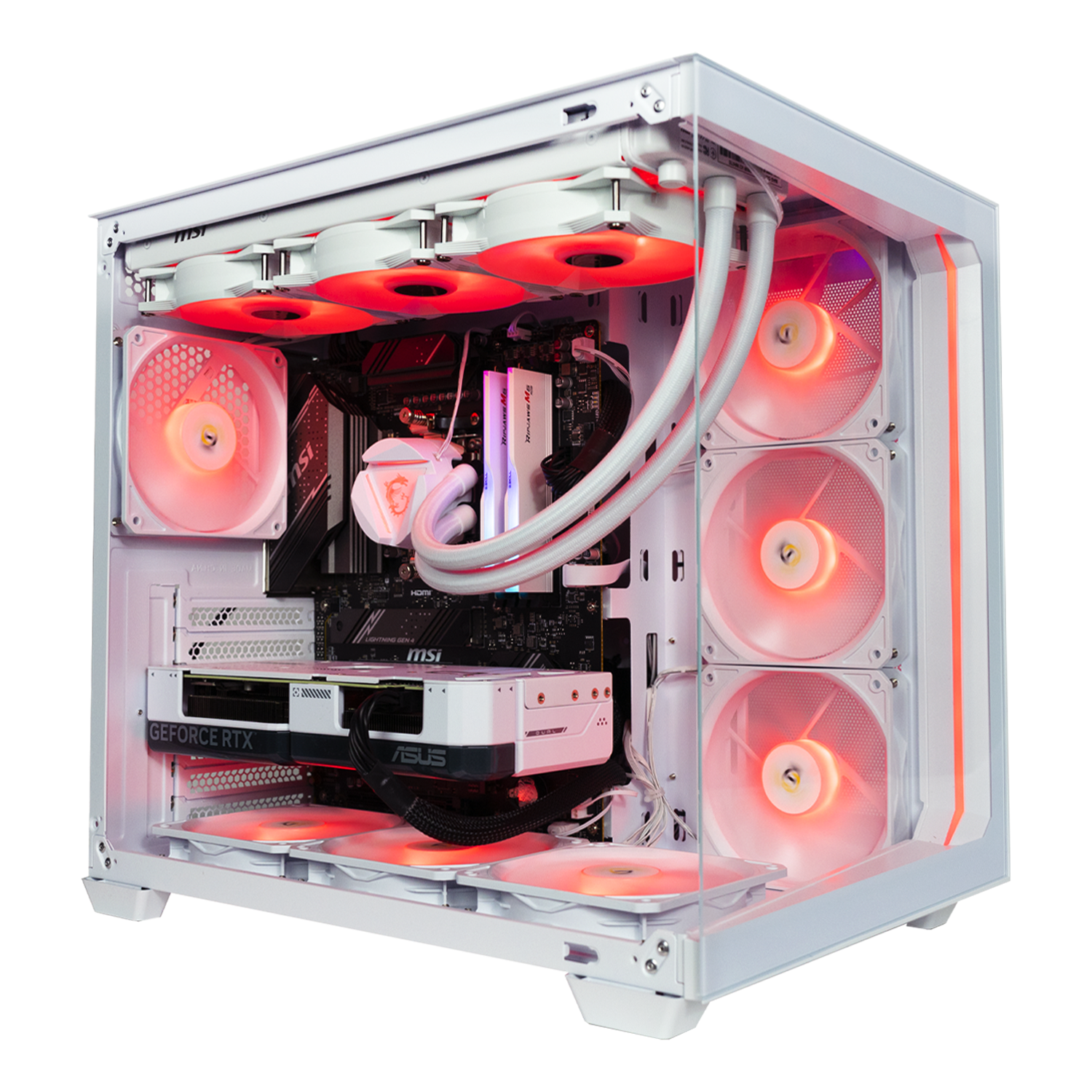 TITANO VS2 - Pc gaming Ryzen 7 9800X3D, RTX 5070 Ti 16Gb WHITE, Ram 32Gb Ddr5 6000Mhz , SSD NVMe 1000 Gb, Wifi, Dissipatore a Liquido 360mm WHITE, Windows 11 Pro