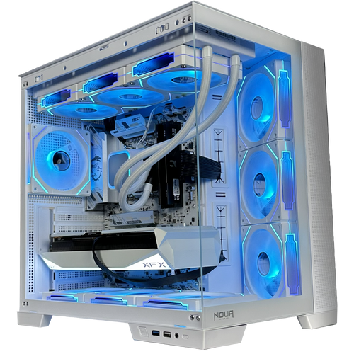 TITANO VS2 - Pc gaming Ryzen 7 9800X3D, RTX 5070 Ti 16Gb WHITE, Ram 32Gb Ddr5 6000Mhz , SSD NVMe 1000 Gb, Dissipatore a Liquido 360mm WHITE, Windows 11 Pro