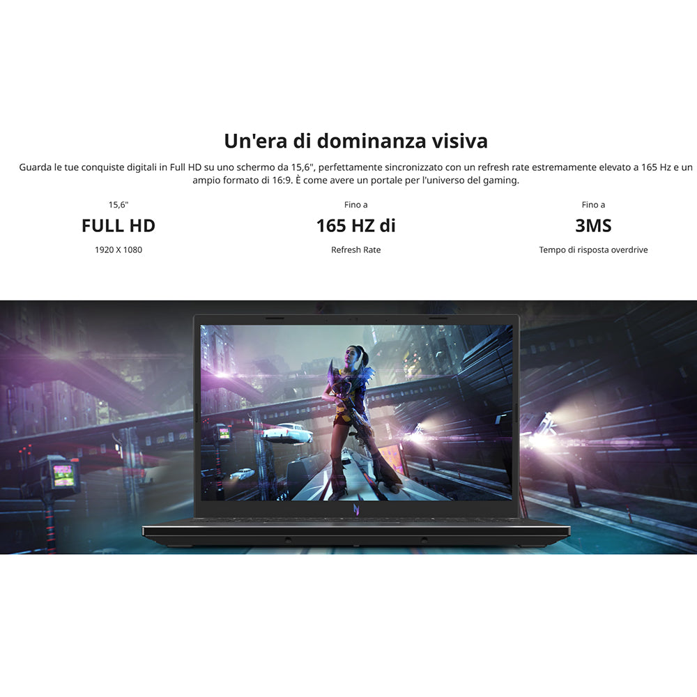 Acer Nitro V15 , Notebook gaming i9 13900H , RTX 4060 8 GB GDDR6 , Ram 40 Gb DDR5 , Ssd 1 Tb NVMe , Display 15.6" IPS 165 Hz, tastiera retroilluminata, Thunderbolt 4.0, Windows 11