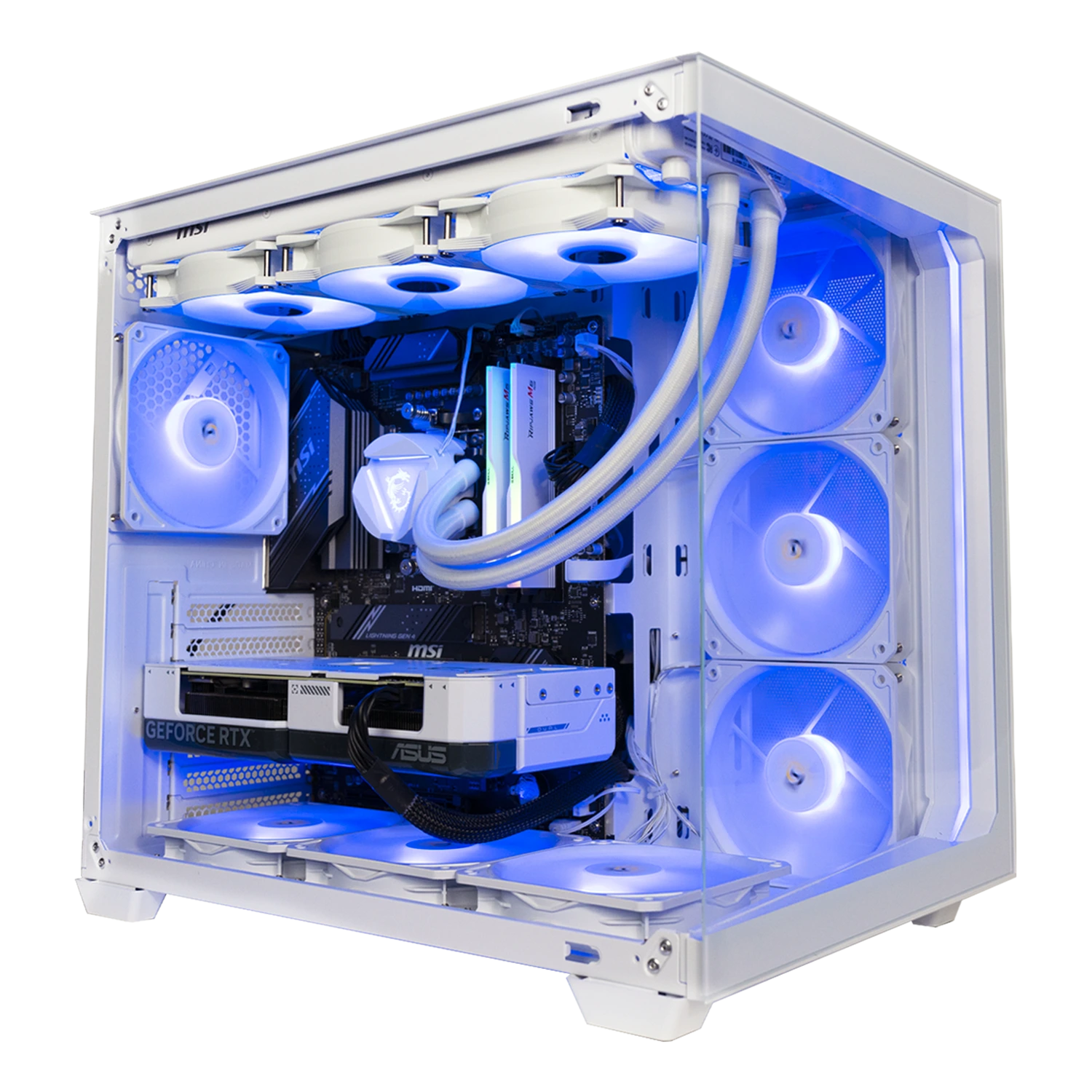 EGEMONE PS1 - Pc gaming Intel i7 14700K, RTX 5060 Ti 8GB WHITE, Ram 32Gb 6000Mhz Ddr5 WHITE, SSD NVMe 1000Gb, Dissipatore a Liquido 360mm WHITE, Windows 11 Pro