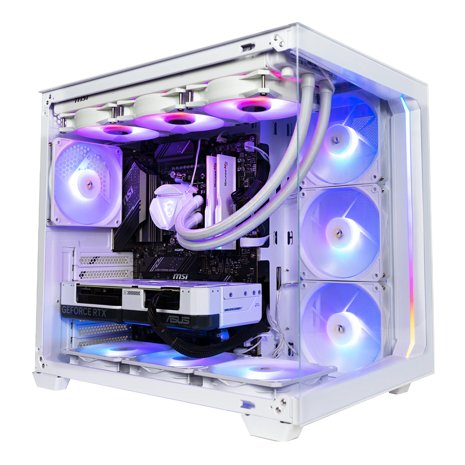 EGEMONE PS1 - Pc gaming Intel i7 14700K, RTX 5060 Ti 8GB WHITE, Ram 32Gb 6000Mhz Ddr5 WHITE, SSD NVMe 1000Gb, Dissipatore a Liquido 360mm WHITE, Windows 11 Pro