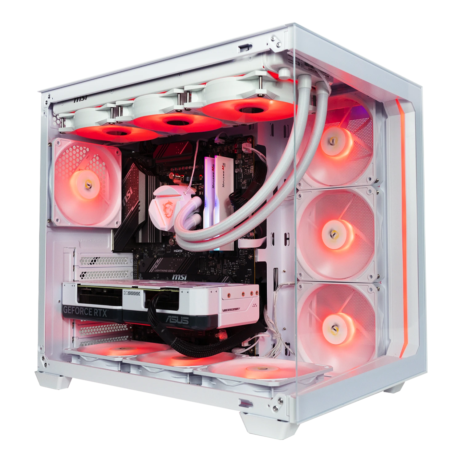 EGEMONE PS1 - Pc gaming Intel i7 14700K, RTX 5060 Ti 8GB WHITE, Ram 32Gb 6000Mhz Ddr5 WHITE, SSD NVMe 1000Gb, Dissipatore a Liquido 360mm WHITE, Windows 11 Pro