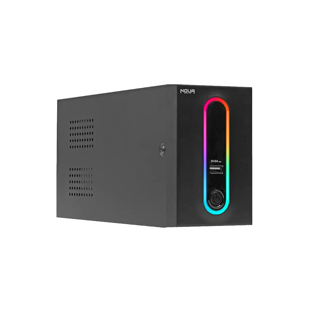 UPS Noua Zeus 600VA – Gruppo di Continuità Line-Interactive 360W con 2 prese Schuko e Porta USB