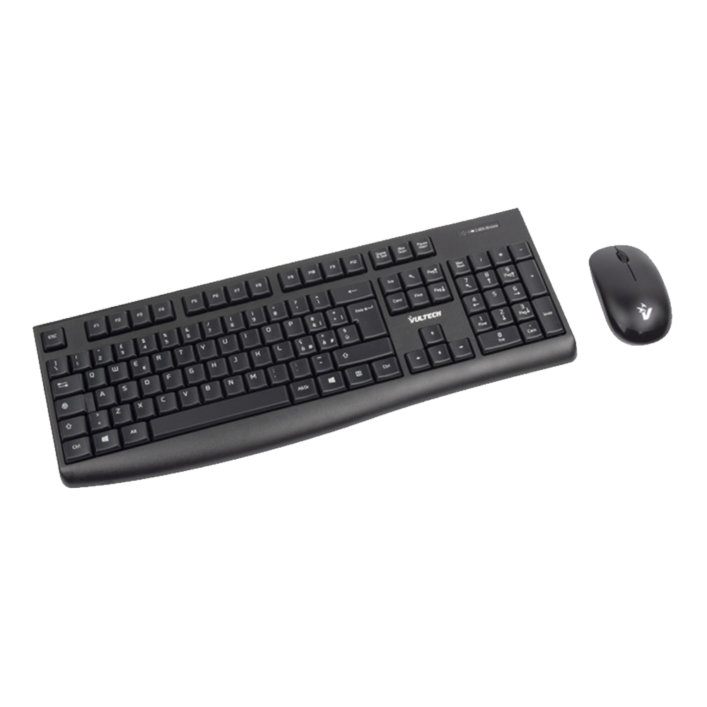 Kit Tastiera e Mouse Wireless VulTech KM-821W - Layout Italiano, USB 2.4GHz, 1600 DPI, Plug & Play