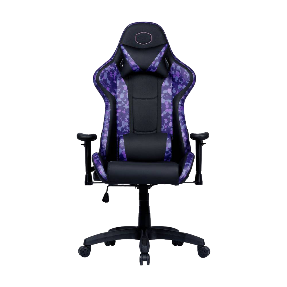 Sedia Gaming Cooler Master Caliber R1S Purple Camo – Ergonomica Reclinabile 180° con Supporto Lombare
