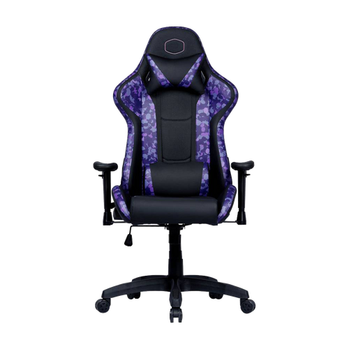 Sedia Gaming Cooler Master Caliber R1S Purple Camo – Ergonomica Reclinabile 180° con Supporto Lombare