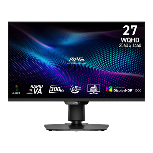 Monitor Gaming MSI MAG 274QPF X30MV - 27" Rapid VA Mini LED WQHD 2560×1440 300Hz 0,5ms GtG VESA DisplayHDR 1000 Adaptive Sync