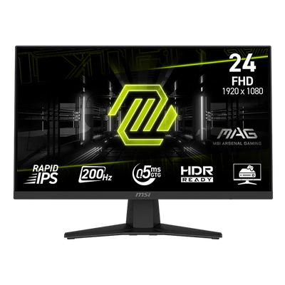 Monitor Gaming MSI MAG 244F 23.8" Rapid IPS Full HD 1920x1080 200Hz 0.5ms Adaptive Sync HDR Ready HDMI DP Anti-Glare