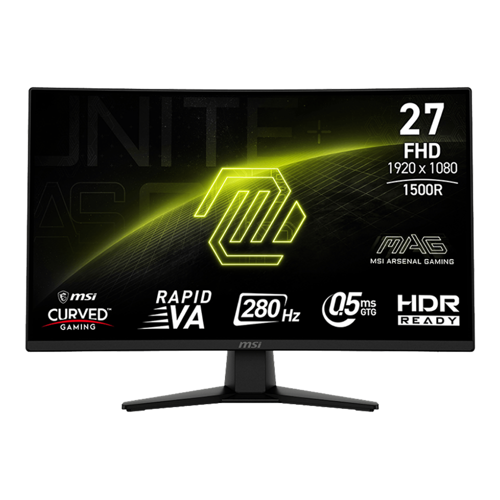 MSI MAG 274CXF – Monitor Gaming Curvo 27″ FHD 280 Hz, Rapid VA, 0,5 ms, Adaptive-Sync