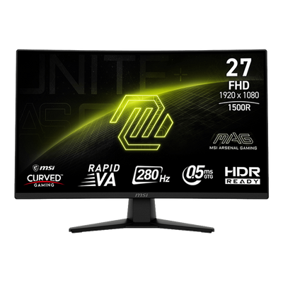 MSI MAG 274CXF – Monitor Gaming Curvo 27″ FHD 280 Hz, Rapid VA, 0,5 ms, Adaptive-Sync