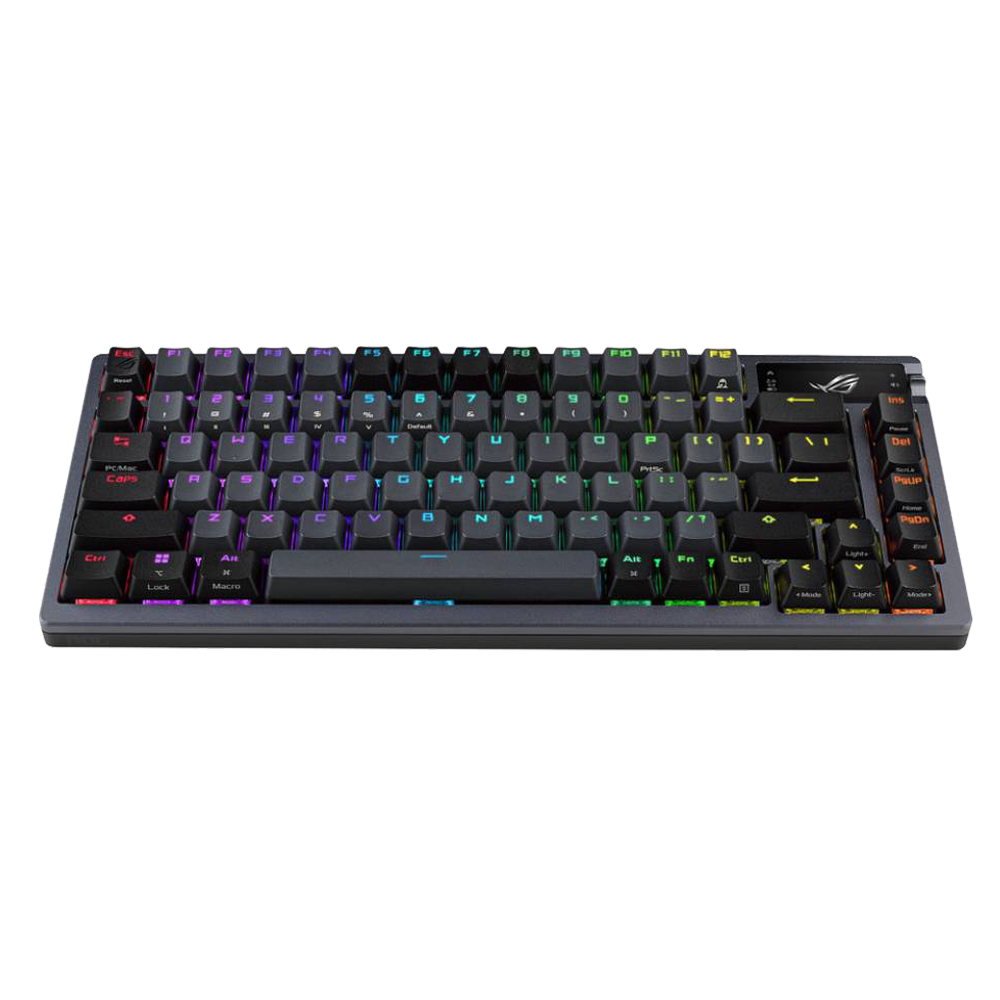 ASUS ROG Azoth - Tastiera Gaming Meccanica Wireless TKL 75% RGB, Switch ROG NX Red, OLED, Tri-Mode, Layout IT