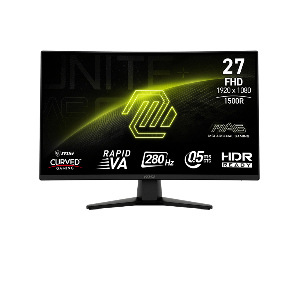 MSI MAG 274CXF – Monitor Gaming Curvo 27″ FHD 280 Hz, Rapid VA, 0,5 ms, Adaptive-Sync