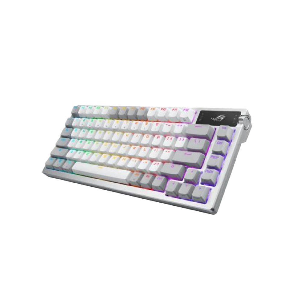 Tastiera Gaming ASUS ROG Azoth White – Tastiera Gaming 75% Wireless RGB con Switch Meccanici ROG NX