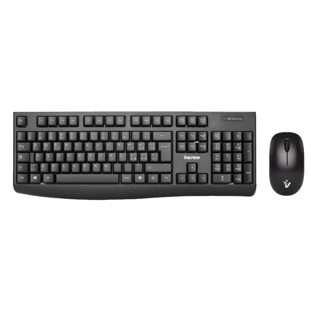 Kit Tastiera e Mouse Wireless VulTech KM-821W - Layout Italiano, USB 2.4GHz, 1600 DPI, Plug & Play