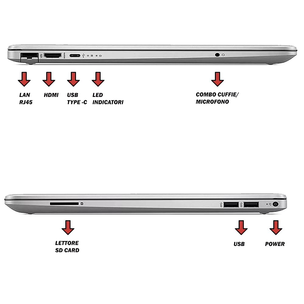 HP 250 G9 , notebook Intel i5 1240P , Display 15,6" Full HD , Ram 16 Gb , SSD 500 Gb, Windows 11 Pro- RIGENERATO