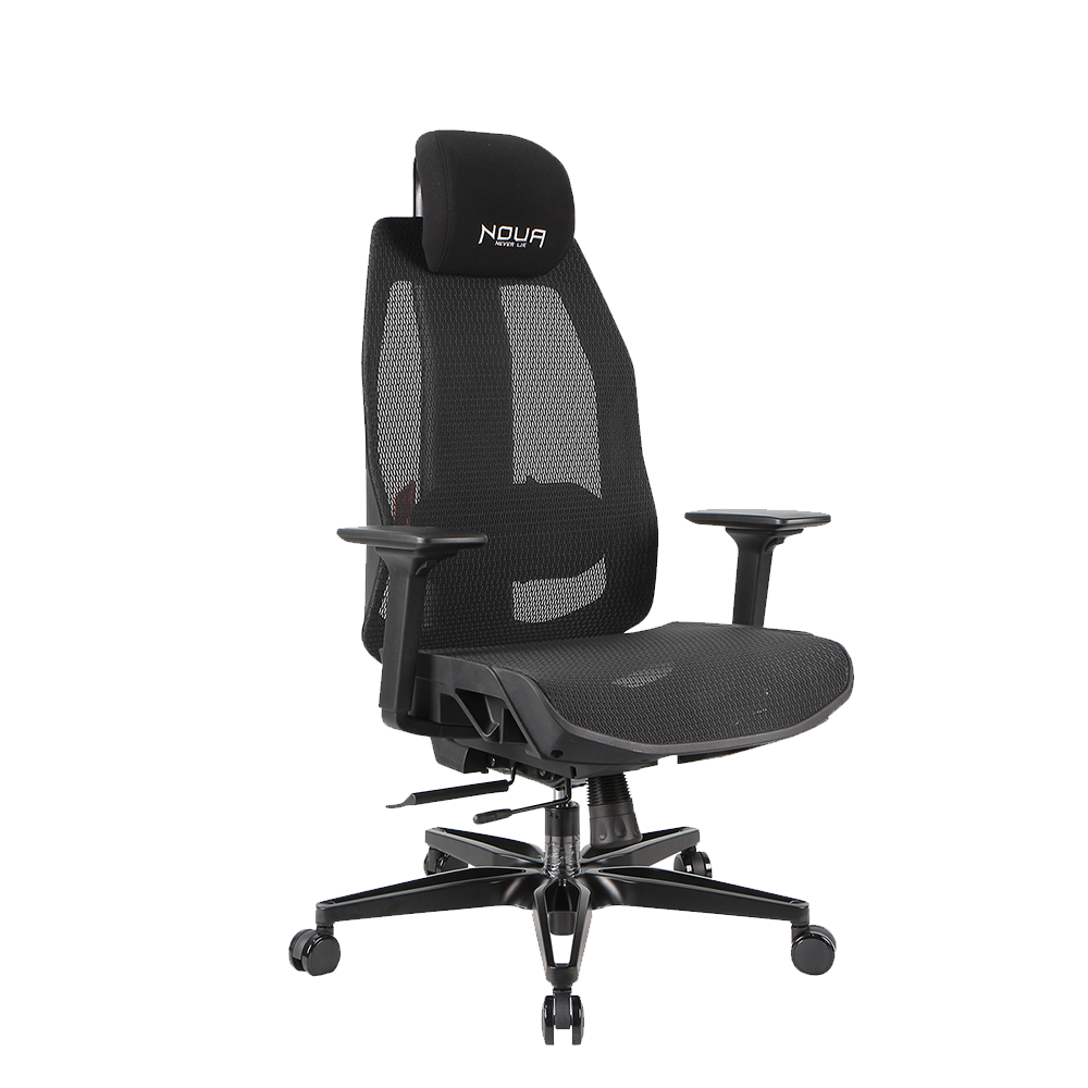 NOUA SOUL MESH NERA – Sedia Gaming Ergonomica con Schienale in Mesh, Braccioli 3D e Supporto Lombare