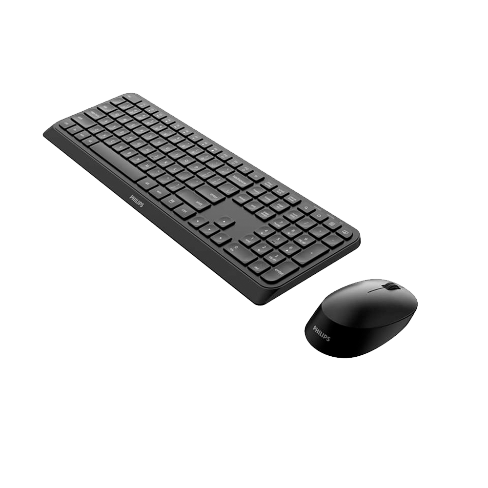 Philips SPT6307B/34 – Combo Tastiera e Mouse Wireless con Ricevitore USB, Layout Italiano, Serie 3000