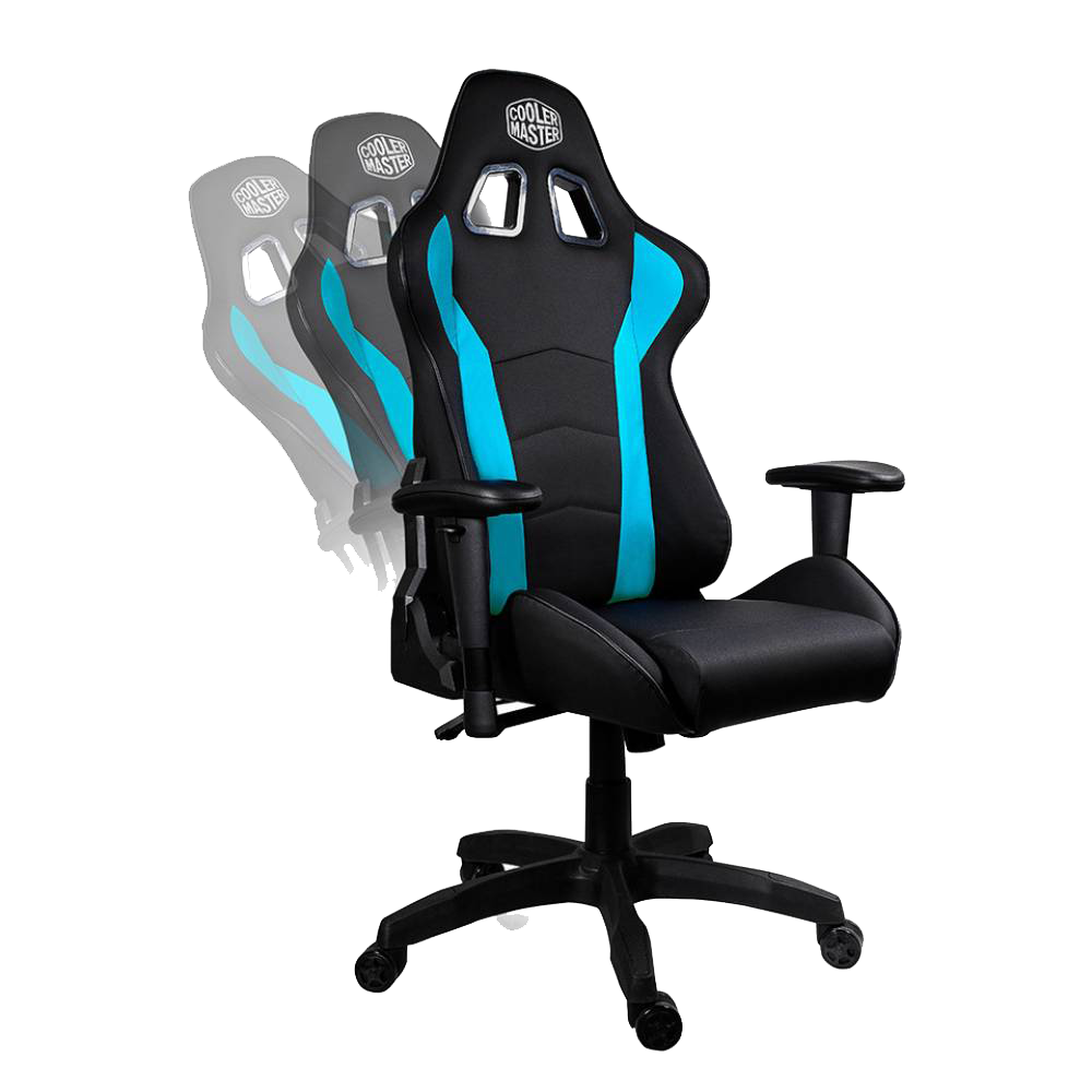 Sedia Gaming Cooler Master Caliber R1 2019 Blue – Ergonomica Reclinabile 180° con Supporto Lombare e Cervicale