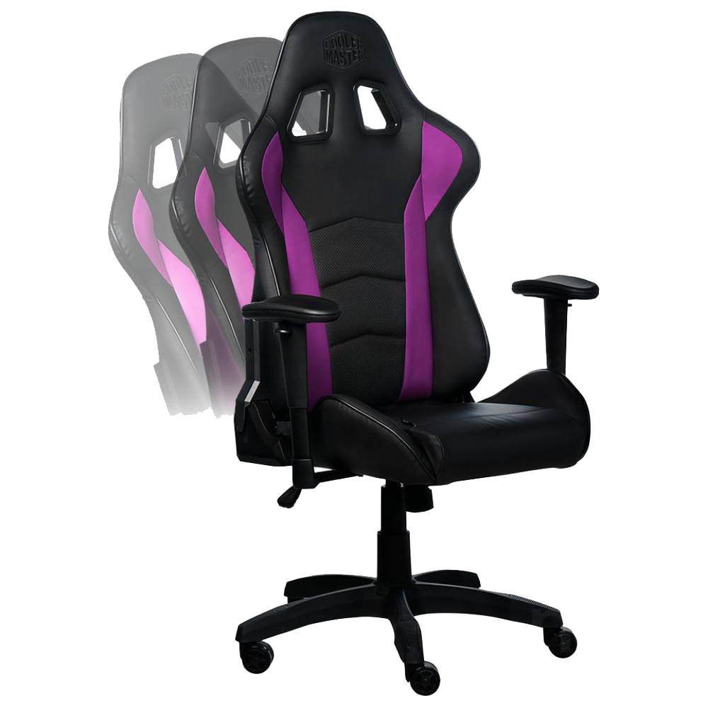 Cooler Master Caliber R1 2018 Purple – Sedia Gaming Ergonomica Reclinabile 180° con Supporto Lombare e Cervicale