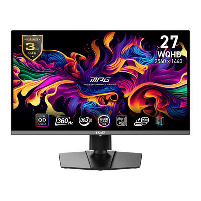 Monitor Gaming MSI MPG 271QRX QD-OLED 27" WQHD 2560x1440 360Hz 0.03ms GtG HDR True Black 400 HDMI 2.1 DP 1.4a FreeSync Premium Pro