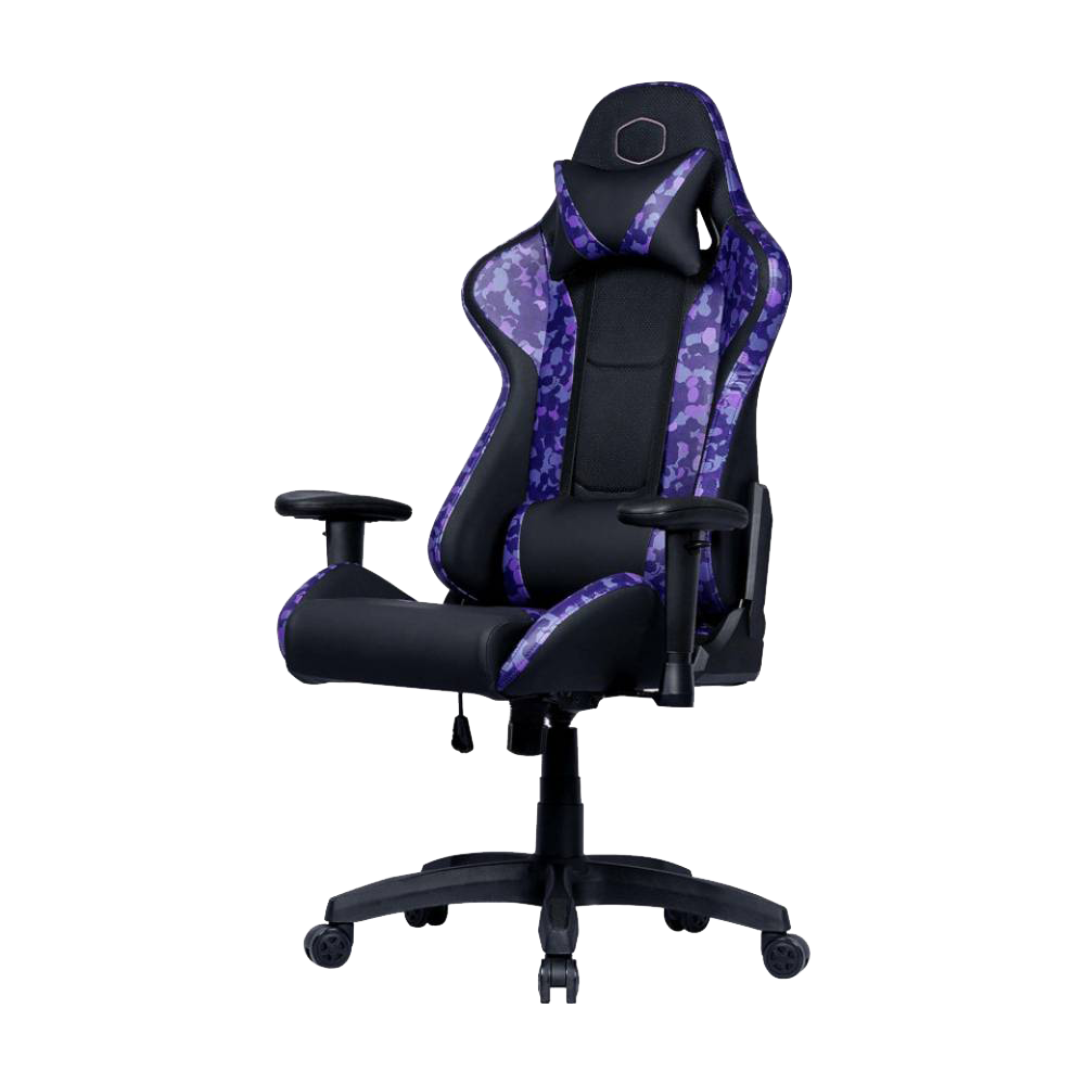 Sedia Gaming Cooler Master Caliber R1S Purple Camo – Ergonomica Reclinabile 180° con Supporto Lombare