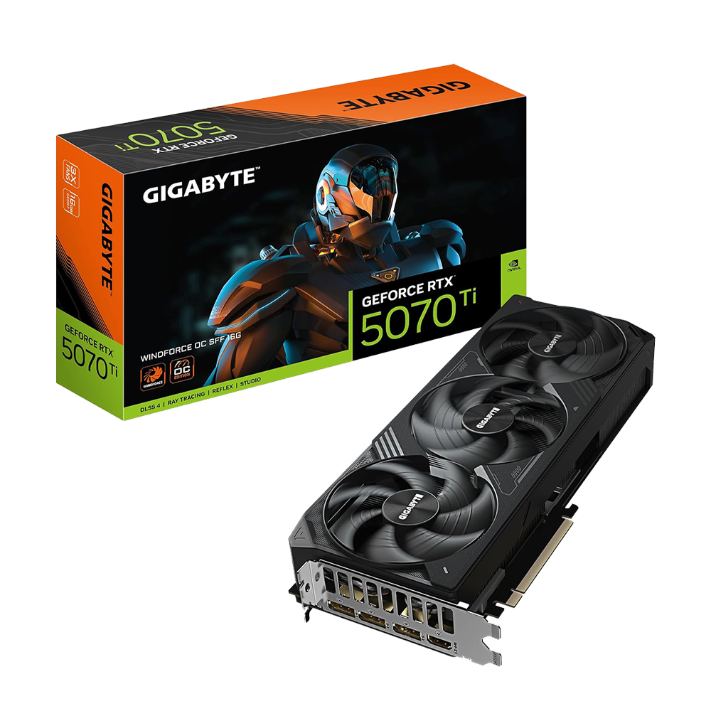 SCHEDA VIDEO Gigabyte GeForce RTX 5070 Ti WINDFORCE OC (16GB GDDR7 - 3X - 3x DP / 1x HDMI)
