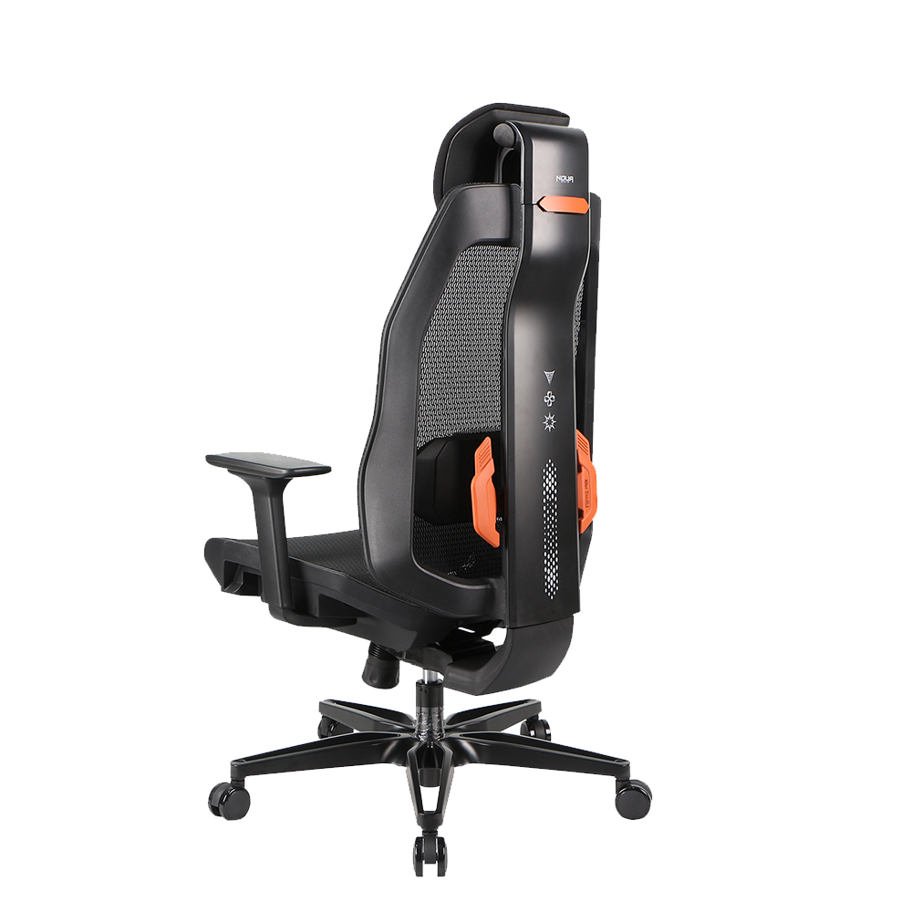 NOUA SOUL MESH NERA – Sedia Gaming Ergonomica con Schienale in Mesh, Braccioli 3D e Supporto Lombare