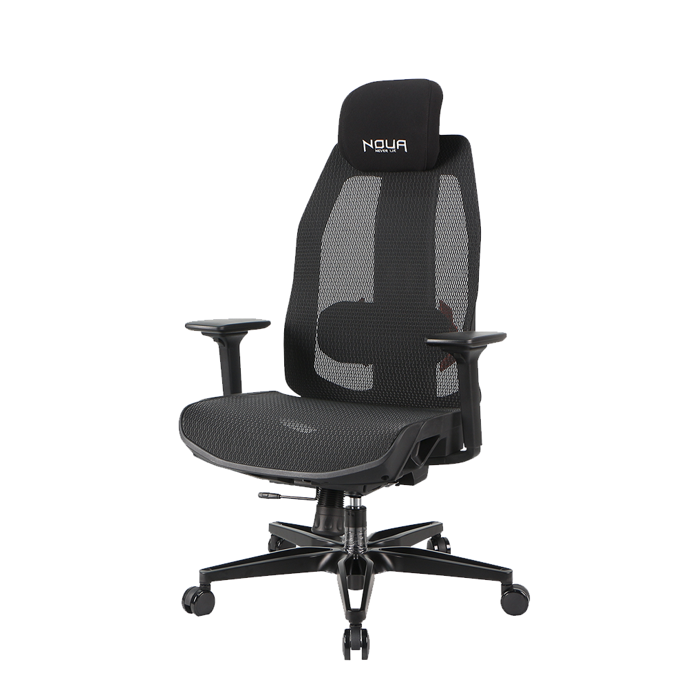 NOUA SOUL MESH NERA – Sedia Gaming Ergonomica con Schienale in Mesh, Braccioli 3D e Supporto Lombare
