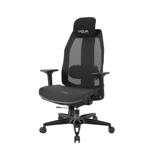 NOUA SOUL MESH NERA – Sedia Gaming Ergonomica con Schienale in Mesh, Braccioli 3D e Supporto Lombare