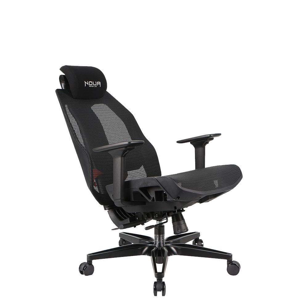NOUA SOUL MESH NERA – Sedia Gaming Ergonomica con Schienale in Mesh, Braccioli 3D e Supporto Lombare