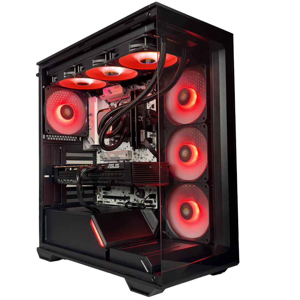 EGEMONE V8 - Pc gaming Ryzen 7 7800X3D, RX 9070 XT 16GB, Ram 32Gb 6000Mhz Ddr5, SSD NVMe 1000Gb, Dissipatore a Liquido 360mm, Windows 11 Pro