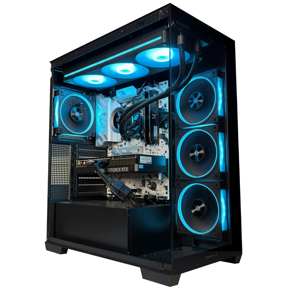 EGEMONE E1 - Pc gaming Ryzen 5 7500X3D, RTX 5070 12GB, Ram 32Gb 6000Mhz Ddr5, SSD NVMe 1000Gb, Dissipatore a Liquido 360mm, Windows 11 Pro