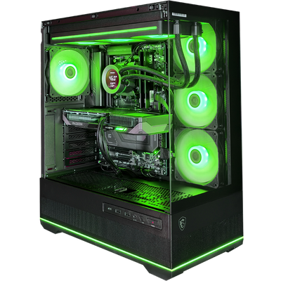 EGEMONE E1 - Pc gaming Ryzen 5 7500X3D, RTX 5070 12GB, Ram 32Gb 6000Mhz Ddr5, SSD NVMe 1000Gb, Dissipatore a Liquido 360mm, Windows 11 Pro