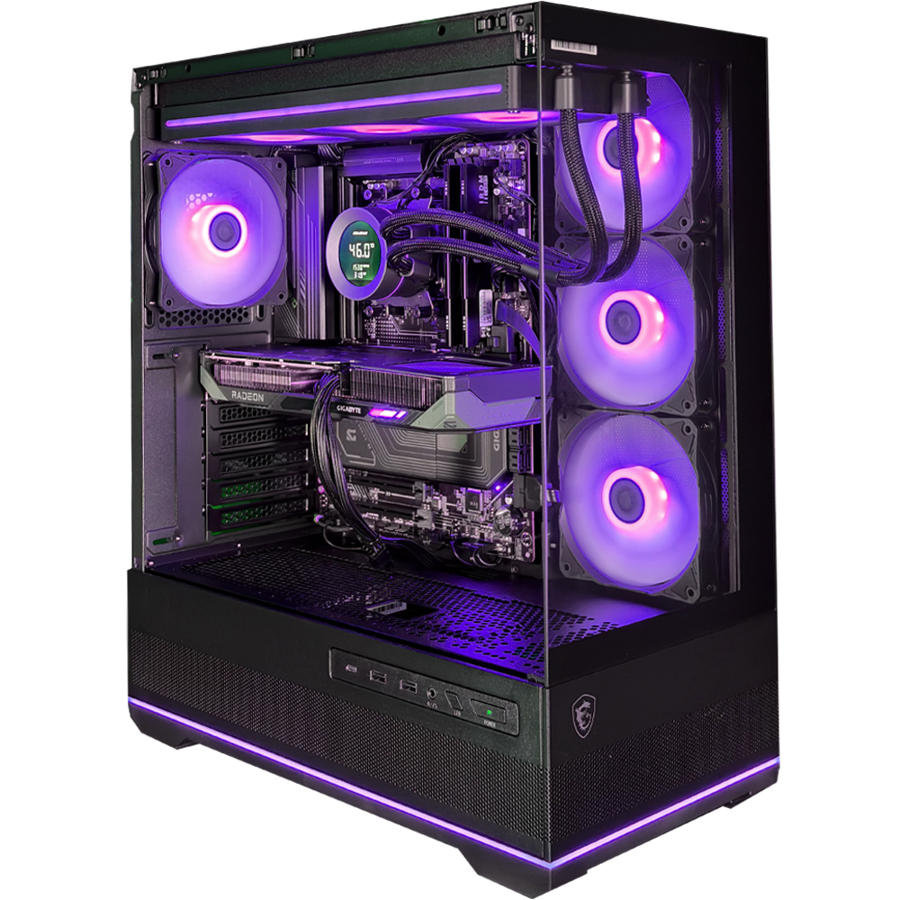 EGEMONE E3 - Pc gaming Ryzen 7 9850X3D, RTX 9070 XT 16GB, Ram 32Gb 6000Mhz Ddr5, SSD NVMe 1000Gb, Dissipatore a Liquido 360mm, Windows 11 Pro