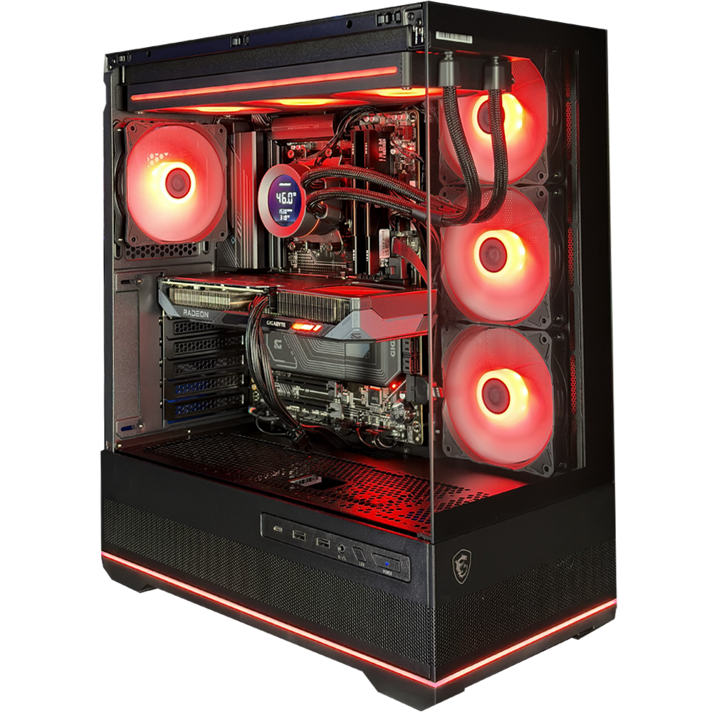 EGEMONE E3 - Pc gaming Ryzen 7 9850X3D, RTX 9070 XT 16GB, Ram 32Gb 6000Mhz Ddr5, SSD NVMe 1000Gb, Dissipatore a Liquido 360mm, Windows 11 Pro