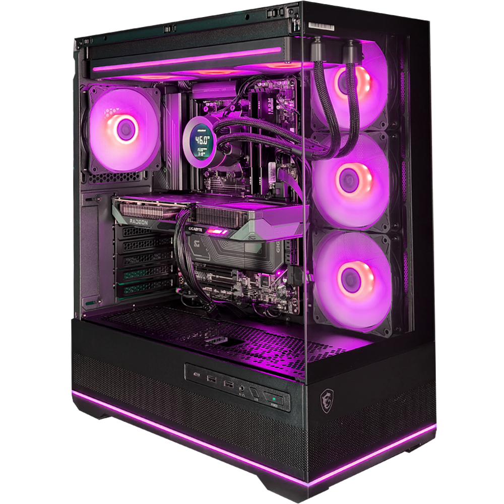 EGEMONE E3 - Pc gaming Ryzen 7 9850X3D, RTX 9070 XT 16GB, Ram 32Gb 6000Mhz Ddr5, SSD NVMe 1000Gb, Dissipatore a Liquido 360mm, Windows 11 Pro